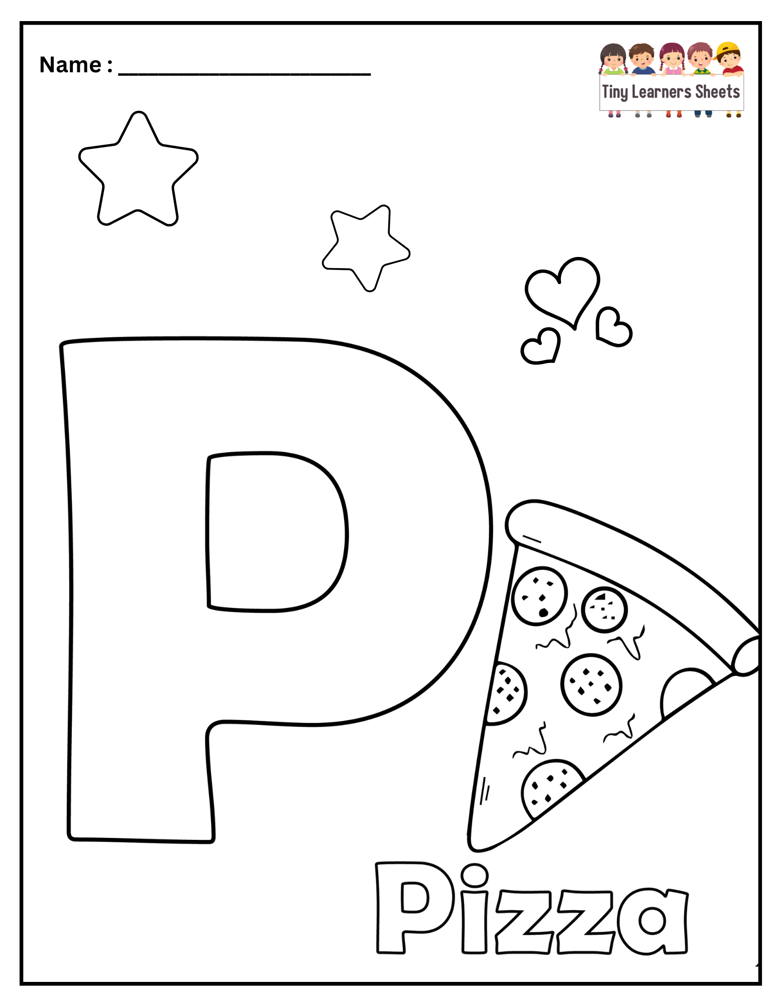 Letter P Coloring Page